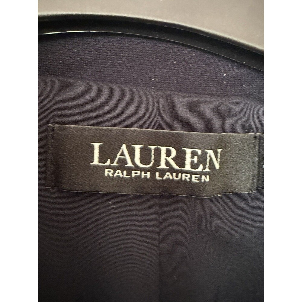 Lauren Ralph Lauren Three Button Ponte Blazer Womens size 2 Navy Equestrian - Picture 2 of 8